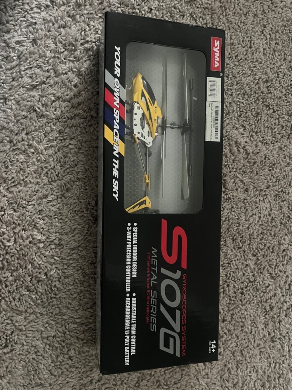 Syma Yellow & Black S107G Metal Series Kids RC Helicopter - Gyroscope Ready